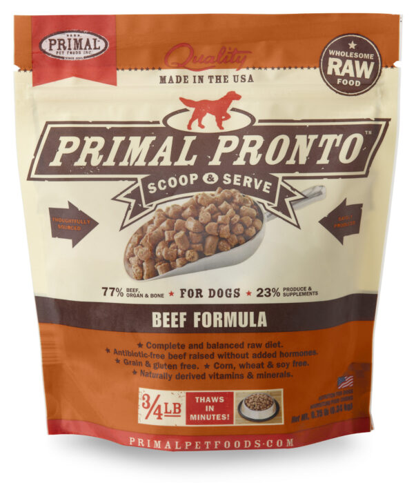 PRIMAL PRONTO BEEF FORMULA DOG FOOD 12OZ