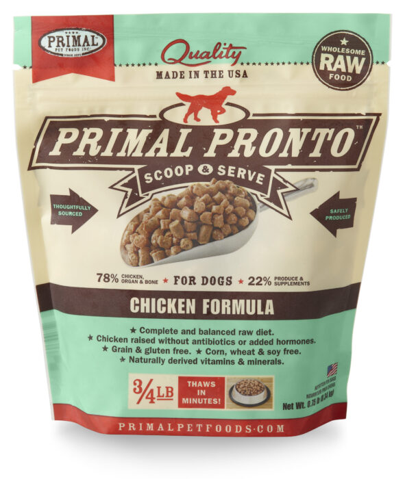 PRIMAL PRONTO CHICKEN FORMULA DOG FOOD 12OZ