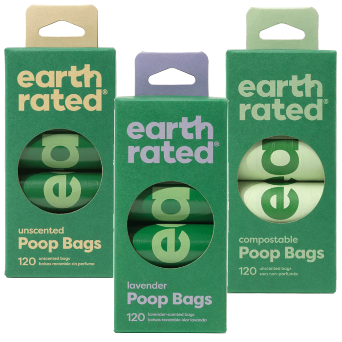 Earth Rated - Poop Bags - 8 Rolls/120 Bags