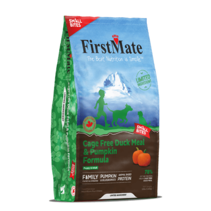 FirstMate Duck and Pumpkin Small Bites Dog Food - 2.27kg (5lb)