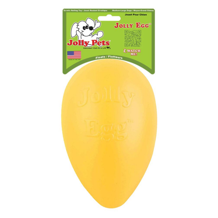 Jolly Egg Herding Dog Toy - Yellow 8"