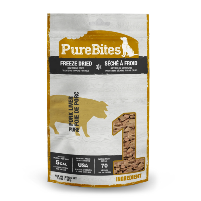 Purebites Freeze Dried Dog Treats - Pork Liver - 100g